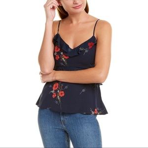 NWT Joie Floral Ruffle Top